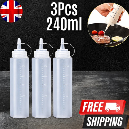 3pcs 240ml plastic clear - 3pcs,