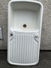 Harden plastic left hand Drainer kitchen sink ( used)  