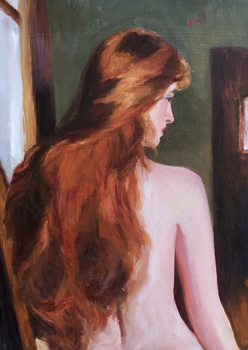 Original oil painting red - oil,