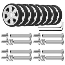 4/8Pcs Replacement Travel Luggage Suitcase Wheels Axles Repair Kit Diam UK