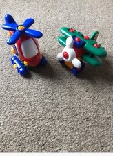 HELICOPTER-AND-PLANE-KIDS-TOYS-PUSH-ALONG-TODDLER-GREAT CONDITION