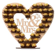 Wedding Ferrero Rocher Chocolate Stand Centrepiece Sweets Mr & Mrs Heart Tree