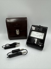 Vintage Gossen Germany Ohmmeter Ohm Meter Bakelite In Leather Case