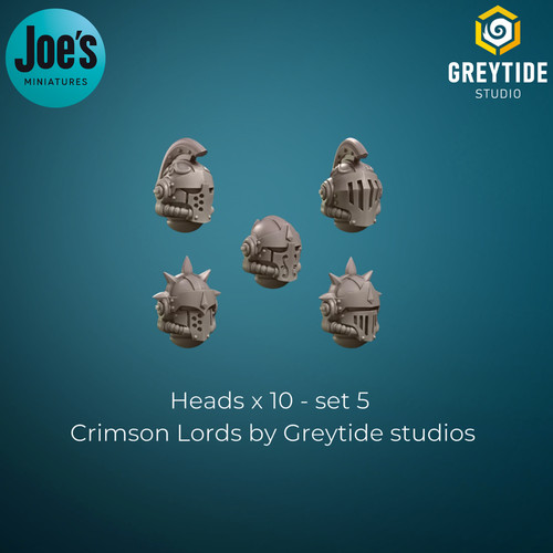 Heads set 5 crimson - x,
