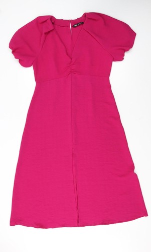 Zara women pink midi fit - fit, &