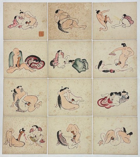 Japanese vintage hand - hand, painted