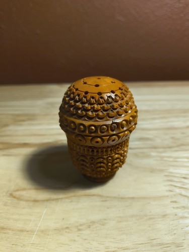 Vintage carved nut - vintage,