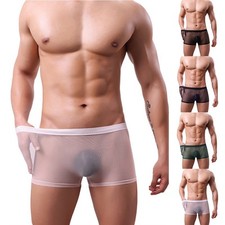 See Through Boxer Shorts for Men Lightweight Mesh Breathable Underwear