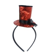 Floral Fascinators Top Hat with Glitter Pillbox Hat for Kids Makeup Party