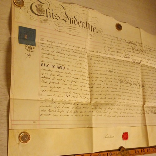 1836 tetbury indenture deed - tetbury,