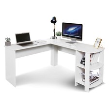 Mondeer Corner PC Table L-shaped Computer Desk Workstation Home Office Study