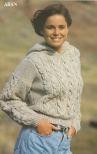 #188 LADY'S ARAN HOODED JACKET