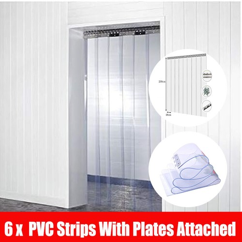 6pcs pvc door strip curtain - 6pcs,