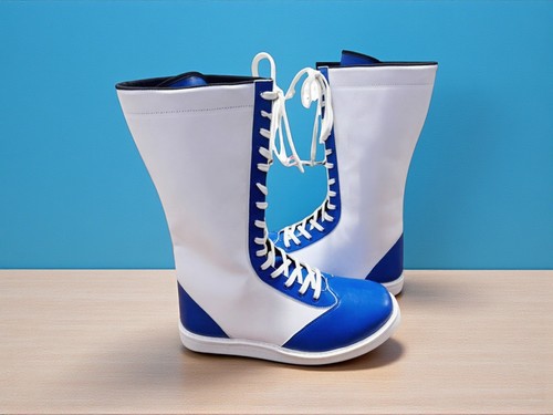 Leather pro wrestling boots - wrestling, |