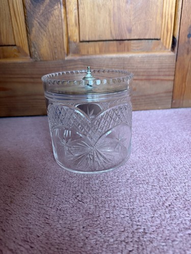 Vintage cut crystal biscuit - cut,
