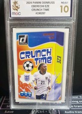 Eberechi Eze Silver Crunch Time Panini Donruss 24-25 England No.17 MGC graded 10