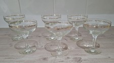 Six Vintage Champagne Coupes