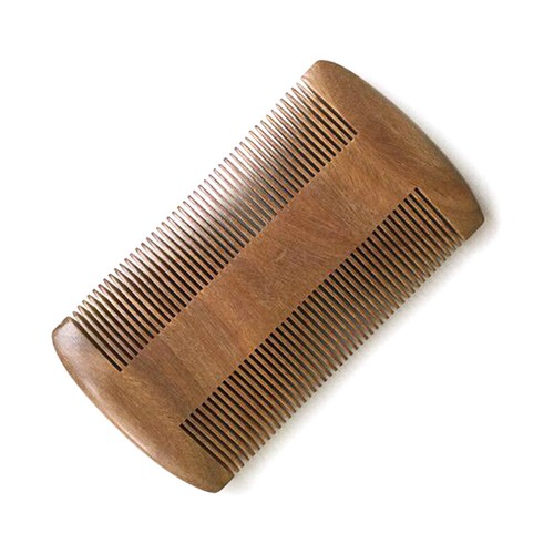 Reusable sandalwood beard comb - sandalwood,
