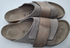 Birkenstock Kyoto, Taupe nubuck and leather sandals - UK 10.5, EUR 45 Regular