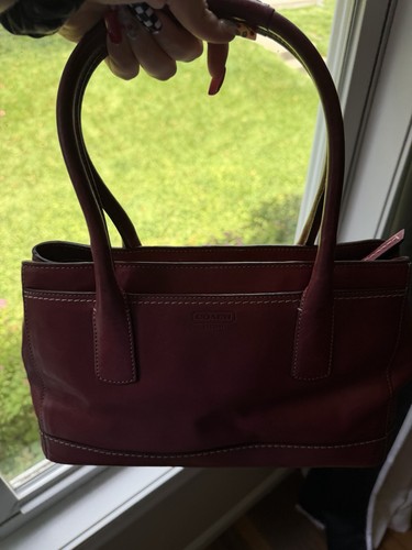 Coach deep red leather - deep,