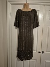 Bnwt Grey Lined Sequined Party