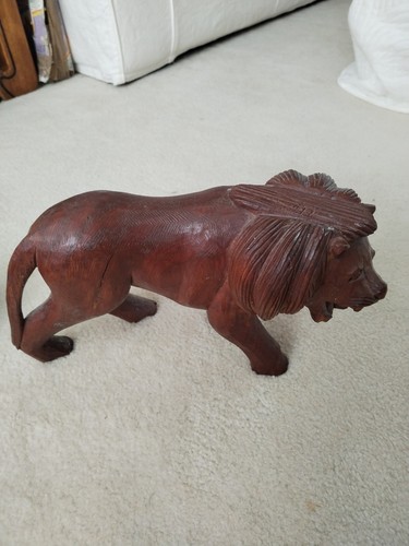 Hand craft wooden lion - craft,