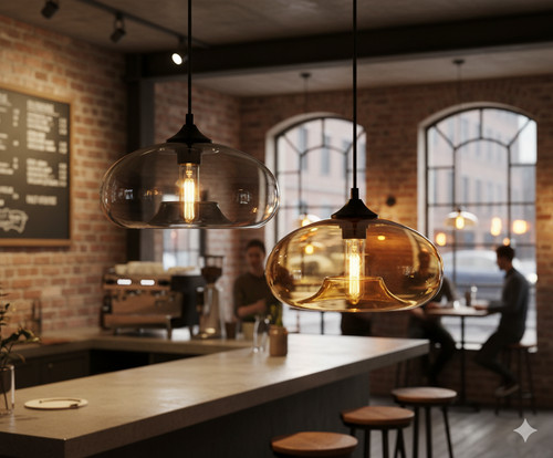 Glass pendant light - pendant,