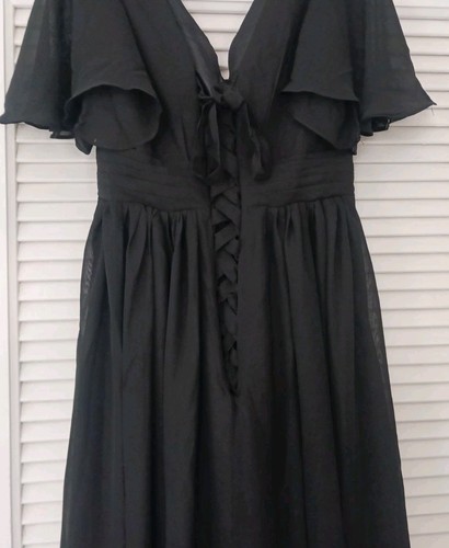 Corset dress black - corset, chiffon