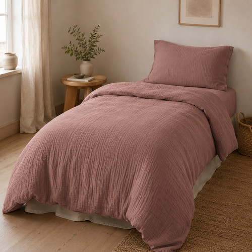 Muslin cotton single duvet - muslin,