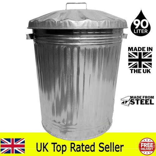 90l metal bin - , galvanised