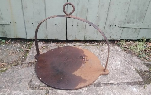 Cast iron vintage flat - , plate