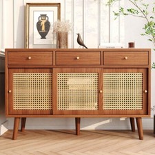 Retro Rattan Sideboard Cabinet