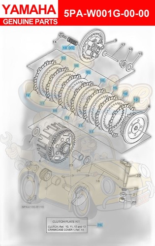 Yamaha genuine clutch - genuine, kit