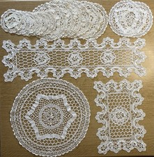 19 Vintage handmade  Early 1900’s Crochet Doilies Doily