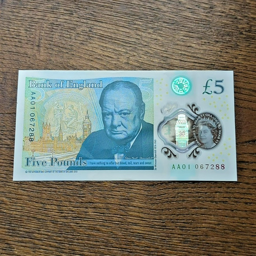Aa01 five pound note - £5, note.