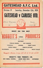 Gateshead carlisle 1959 1960 - carlisle, 1959/1960
