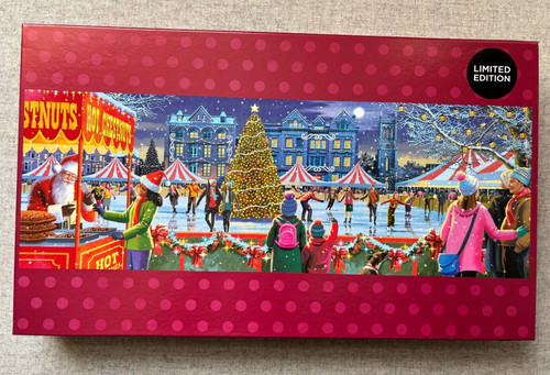 Christmas santa skating jigsaw - christmas,