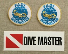 PADI DIVEMASTER SCUBA PATCHES - 2 & 1 Divemaster Sticker