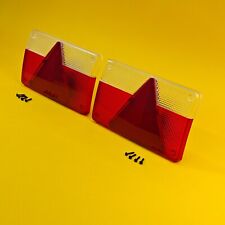 Replacement Lens Rear Light PAIR for AJBA FP80 To Fit Erde Daxara Trailer Italy
