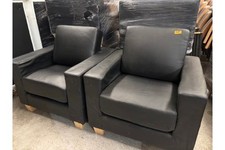 x 6 Dark Brown Faux Leather
