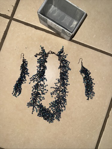 Necklace and earrings set - and,