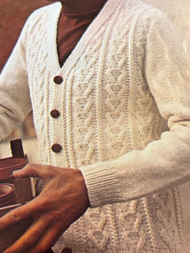 Mens classic aran cardigan - mens,