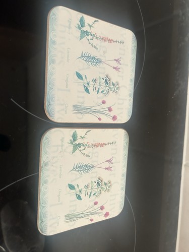 Vintage floral drinks coasters - floral,