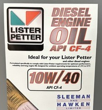 027-10212 Genuine Lister Petter Diesel 10W / 40 Engine Oil (5 Litres)