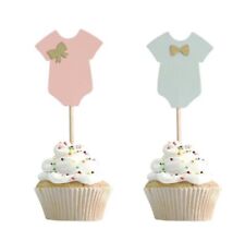 10 Pcs Baby Shower Cupcake Toppers Baby Grow Gender Reveal Cake Toppers Decor