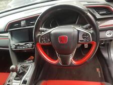 Honda Civic Type R GT Mk10 16-22 Black/Red Leather Steering Wheel A69133
