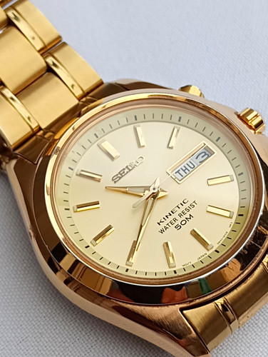Seiko kinetic gold tone - seiko,