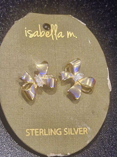 Isabella bow stud earrings - isabella,