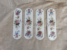 Vintage Door Finger Plates Matching Set of 4 Floral Design Excellent Condition 