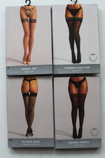 4 pairs Ann Summers studded/PU/Animal/fashion hold up tights - small (8-10)  new